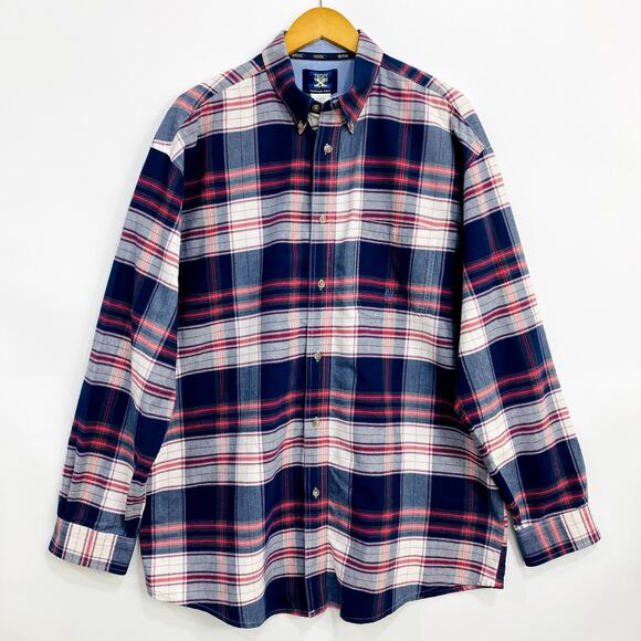Wrangler Other - Wrangler Twenty X Men's Shirt Size XL Blue Red Plaid Button Down Casual Western